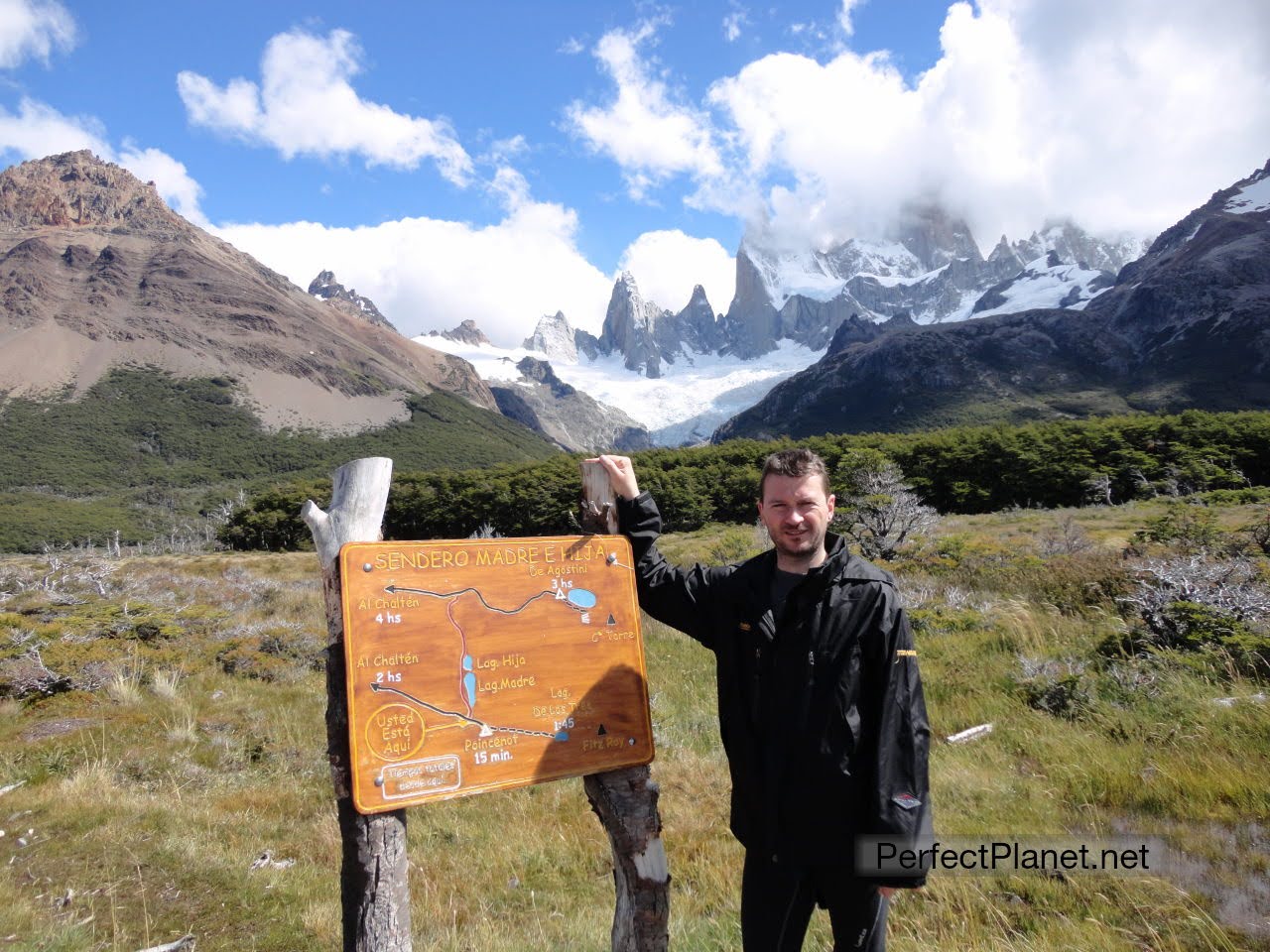 Fitz Roy al fondo