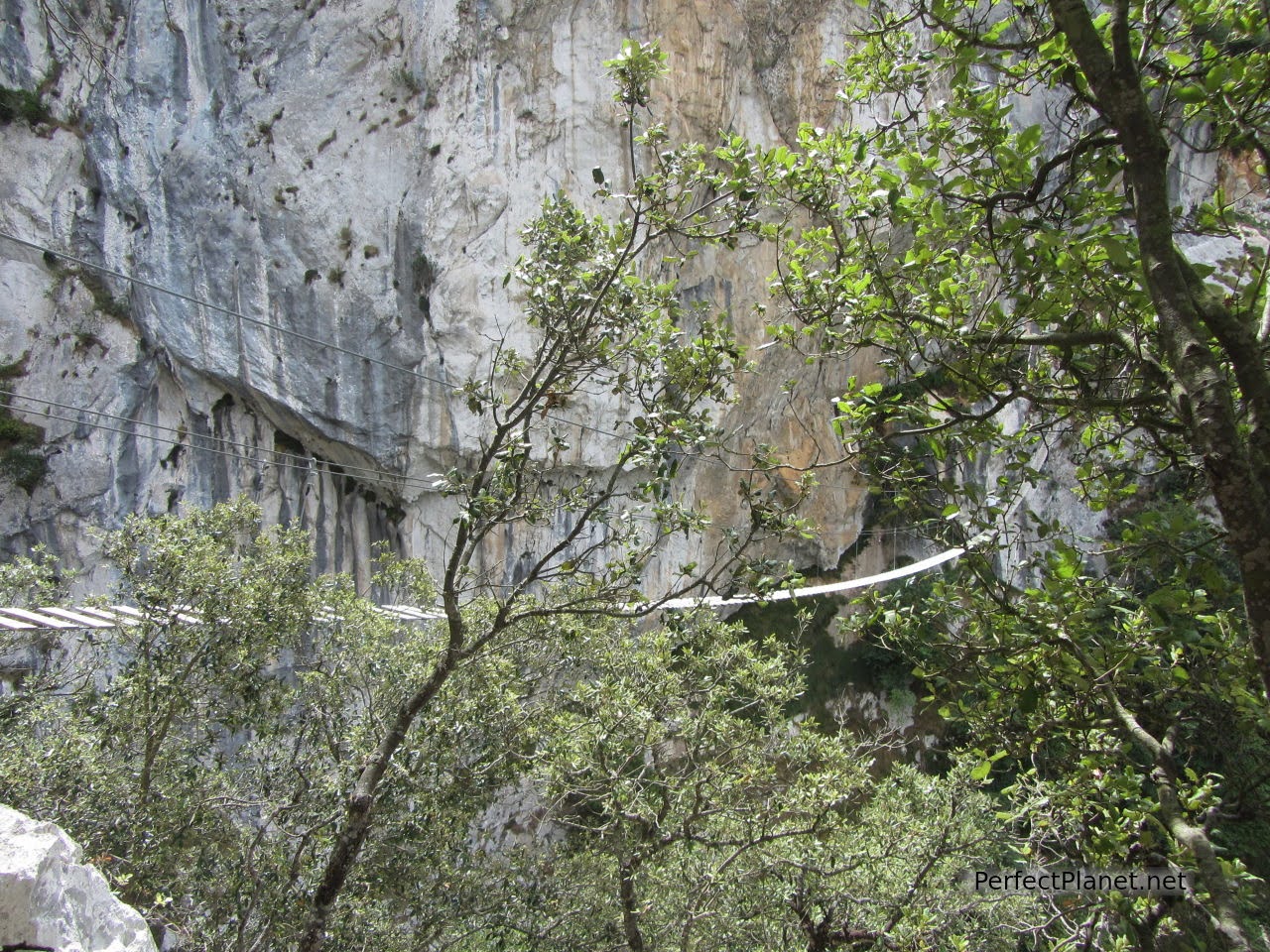 Puente colgante de traviesas