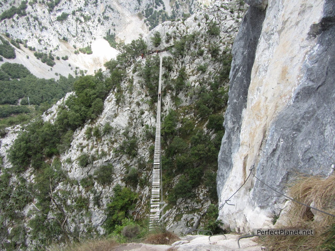 Puente colgante de traviesas