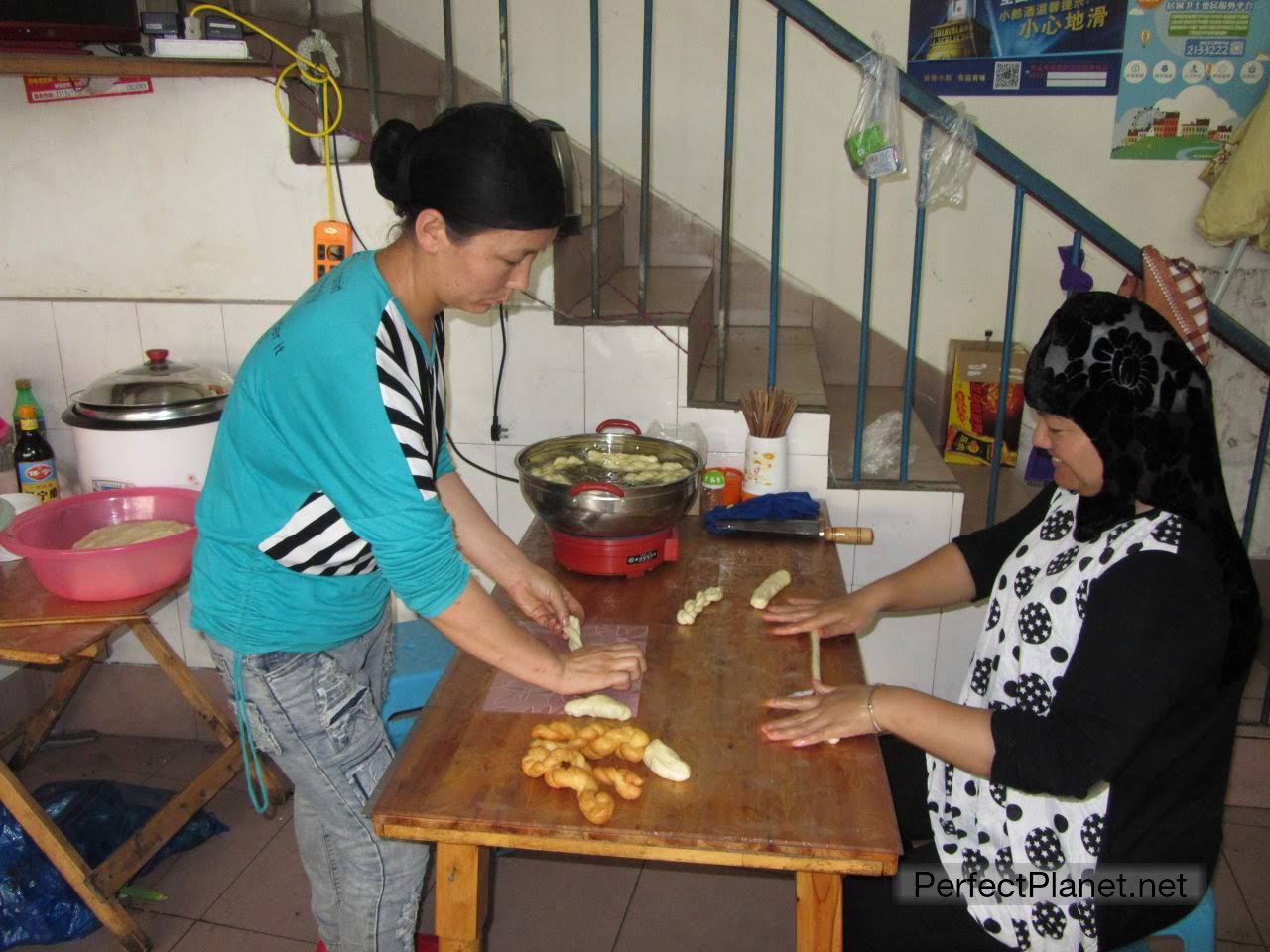 Preparando la cena