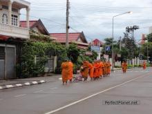 Tak Bat in Pakse